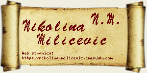Nikolina Milićević vizit kartica